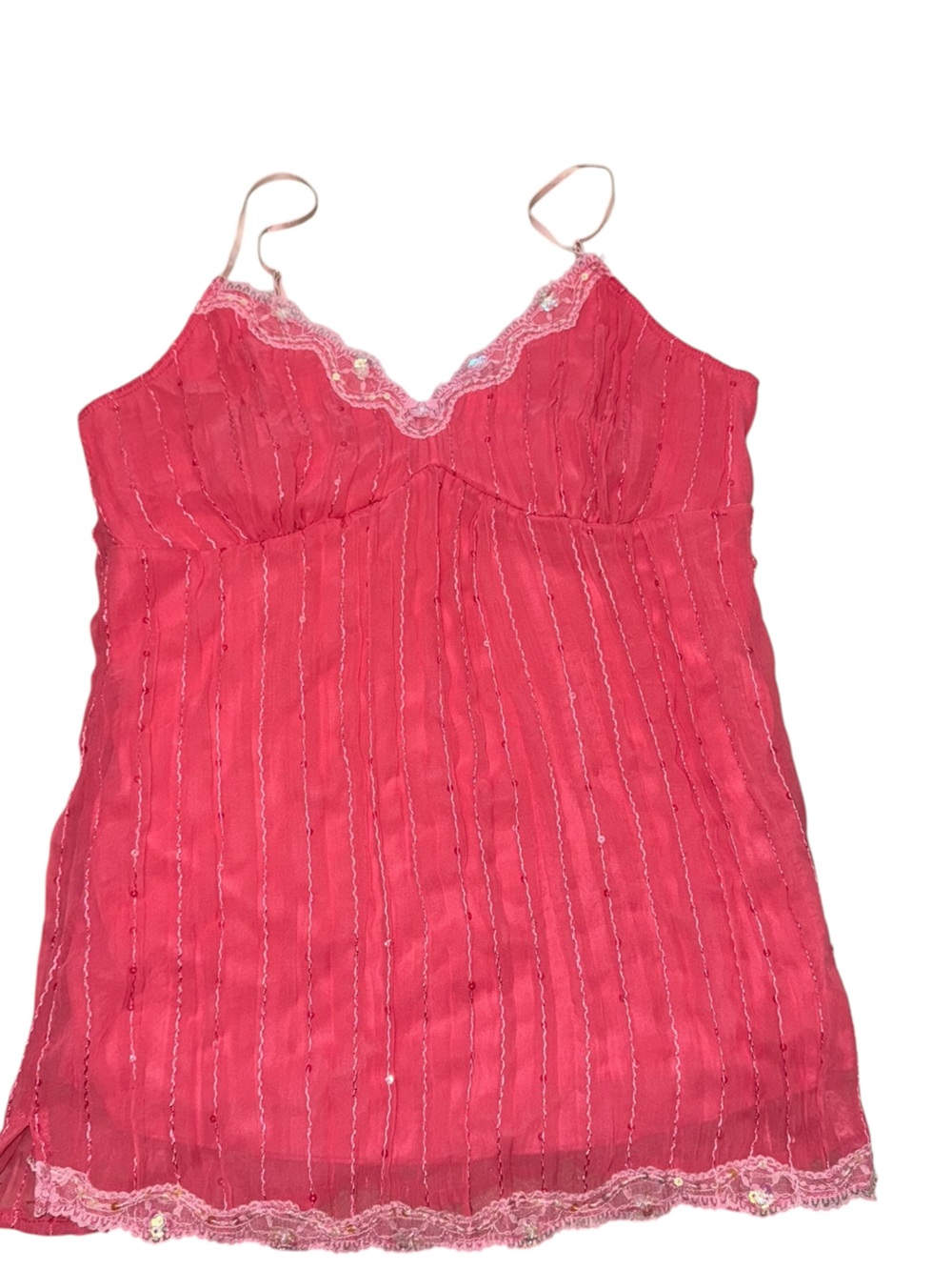 No Boundaries Cami Pink Juniors Flowy Tank Top Large